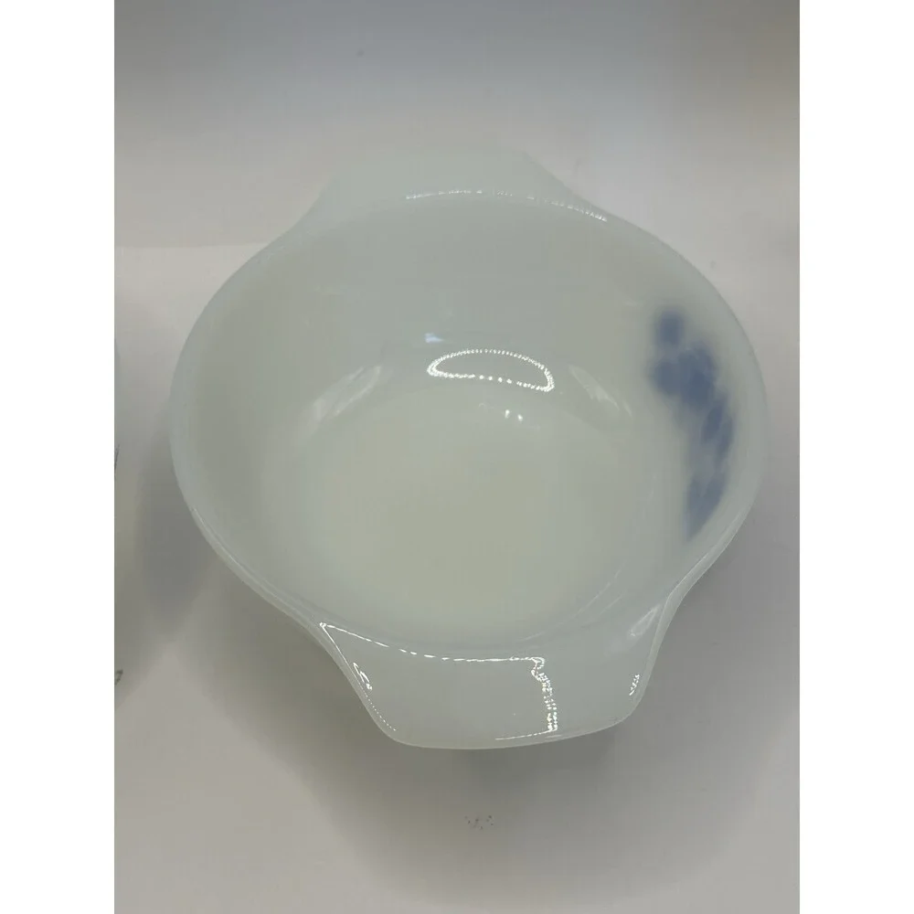 VTG Anchor Hocking Fire King Casserole Dishes Blue Cornflower Blue Set Of 2 12oz